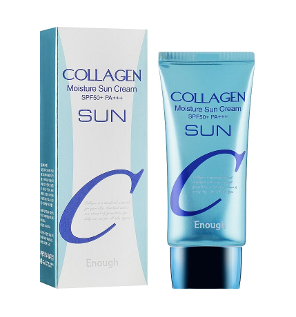 Moisturizing sunscreen cream with collagen SPF50+ ENOUGH, 50 ML