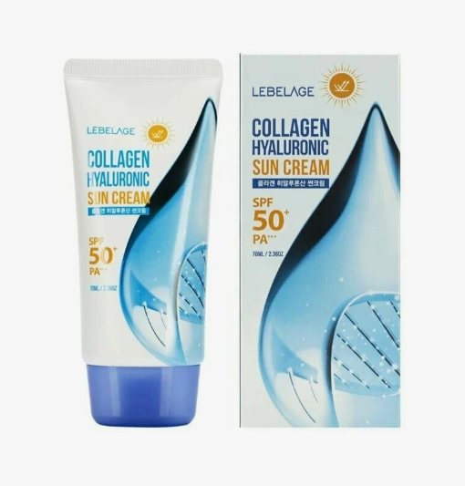 Sunscreen cream with collagen and hyaluronic acid LEBELAGE, 70 ml