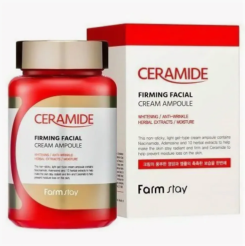 Ampoule face cream with ceramides FARMSTAY, 250 ML